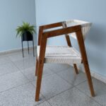 Furnshine - Eldred Solid Wood Armrest Woven Chair (White) - Image 6