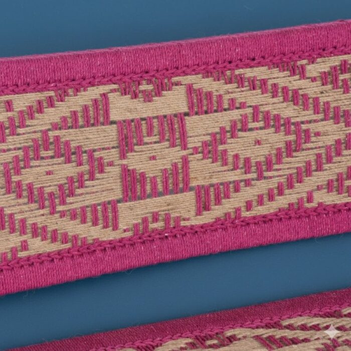 Furnshine - Seeley Sheesham Wood Woven Backrest Bench (Pink & Jute Beige) - Image 6