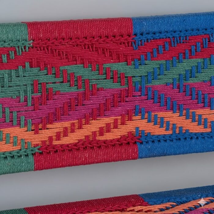 Furnshine - Blaze Solid Wood Handwoven Backrest Bench (Multicolor) - Image 6