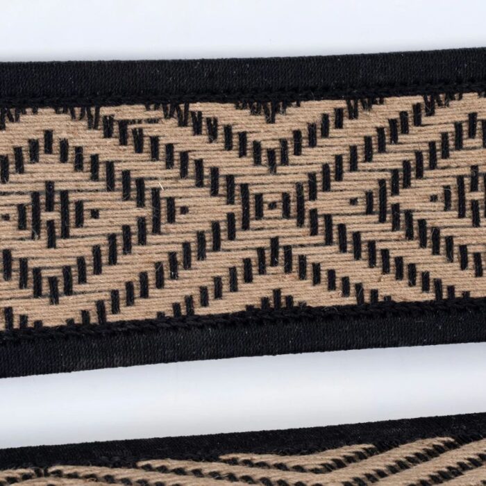 Furnshine - Maxfield Solid Wood Handwoven Backrest Bench (Black & Jute) - Image 6