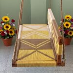 Furnshine - Dimity Woven Swing with Backrest - Yellow, Beige & White - Image 4