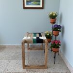 Furnshine - Clifton Solid Wood Woven Stool (Beige, White, Green & Black) - Image 6