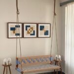 Furnshine - Kenton Woven Swing with Backrest (Beige & Light Blue Color) - Image 6