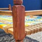 Furnshine - Kamden Solid Wood Rajasthani Silk Woven Charpai/Khatiya (Multicolor) - Image 2