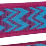 Furnshine - Taffeta Solid Wood Handwoven Backrest Bench (Blue & Pink) - Image 6