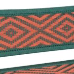 Furnshine - Prentice Solid Wood Handwoven Backrest Bench (Orange & Green) - Image 6