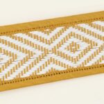 Furnshine - Stark Solid Sheesham Wood Handwoven Backrest Bench (Yellow & White) - Image 6