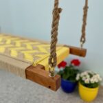 Furnshine - Arledge Yellow & Beige Woven Swing for Adults & Kids - Image 6
