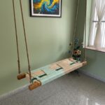 Furnshine - Patti Hand Woven Swing for Adults & Kids (Beige & Pastel Green) - Image 2