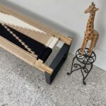 Furnshine - Welby Solid Wood Two Seater Woven Bench with Black Metal Legs (Black, Beige & White) - Image 7