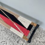 Furnshine - Lettice Solid Wood Two Seater Woven Bench with Black Metal Legs (Red, Black, Beige & White Color) - Image 7