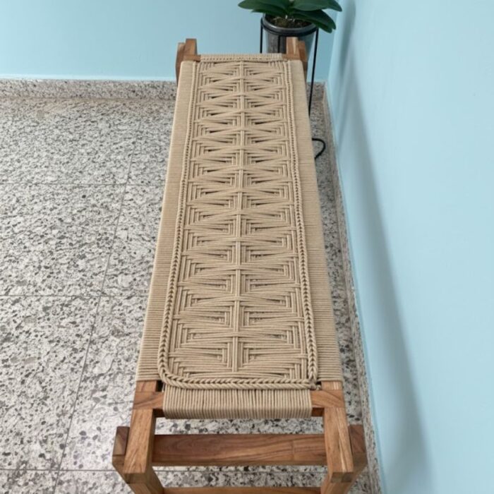Furnshine - Merrill Handmade Modern Woven Bench (Beige) - Image 7