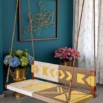 Furnshine - Dimity Woven Swing with Backrest - Yellow, Beige & White - Image 7