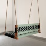 Furnshine - Ringo Light Green & Black Woven Pattern Swing with Backrest - Image 9