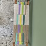 Furnshine - Keats Solid Wood Two Seater Woven Bench with Black Metal Legs (Multicolor) - Image 9