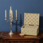 Furnshine - Ripley Eco-Friendly Handwoven Ivory & Metallic Gold Storage/Gift Box