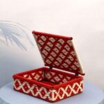 Furnshine - Onslow Handmade Red & Ivory Multipurpose Box – Elegant Home Storage Solution