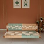 Furnshine - Haley Two Seater Woven Swing with Backrest (Beige, Cream & Sage Green) - Image 2