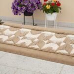 Furnshine - Hubbell Handwoven Wooden Swing with Chain – Chic Beige & White Geometric Cotton Rope Jhula for Indoor & Balcony Decor - Image 3