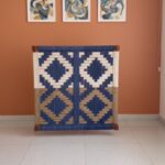 Furnshine - Laurie Handwoven Charpai Swing (Navy Blue, White & Beige Color) - Image 3