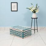 Furnshine - Anson Handwoven Blue & White Storage Basket With Lid – Eco-Friendly Multipurpose Organizer - Image 5