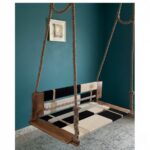 Furnshine - Rainey Woven Swing with Backrest (Black & Cream Color) - Image 2