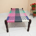 Furnshine - Kent Solid Sheesham Wood Handwoven Charpai/Khatiya (Multicolor) - Image 2