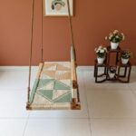 Furnshine - Haley Two Seater Woven Swing with Backrest (Beige, Cream & Sage Green) - Image 3