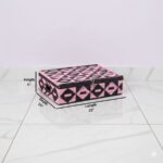 Furnshine - Gilda Handcrafted Black–Light Pink Woven Gift & Storage Box | Multipurpose Organizer - Image 3
