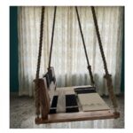 Furnshine - Rainey Woven Swing with Backrest (Black & Cream Color) - Image 3