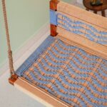 Furnshine - Moe Handmade Blue & Beige Rope Woven Swing with Backrest | Wooden Indoor Jhula for Home Décor - Image 4