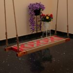 Furnshine - Nick Handwoven Vibrant Red & Natural Jute Rope Swing | Wooden Indoor Jhula for Home Décor - Image 5