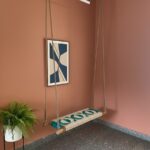 Furnshine - Darlene Mint Green & Beige Rope-Woven Indoor Swing – Contemporary Wooden Jhula for Home - Image 3