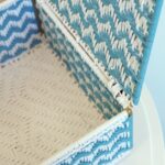 Furnshine - Anson Handwoven Blue & White Storage Basket With Lid – Eco-Friendly Multipurpose Organizer - Image 3