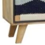 Furnshine - Sal Two Door Solid Wood Handwoven Sunset Art Design Sideboard Cabinet - Image 5