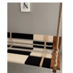 Furnshine - Rainey Woven Swing with Backrest (Black & Cream Color) - Image 5
