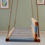 Furnshine - Moe Handmade Blue & Beige Rope Woven Swing with Backrest | Wooden Indoor Jhula for Home Décor - Image 5