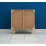 Furnshine - Sal Two Door Solid Wood Handwoven Sunset Art Design Sideboard Cabinet - Image 6