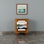 Furnshine - Ebba Single Door Solid Wood Handwoven Sunset Art Design Sideboard Table (Teak Finish) - Image 6