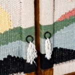 Furnshine - Ogden Three Door Solid Wood Handwoven Sunset Art Design Sideboard Cabinet (Teak Finish) - Image 6