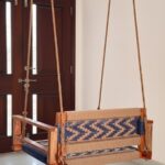 Furnshine - Judson Single Seater Armrest Backrest Swing (Earthy Beige & Blue) - Image 6