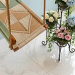 Furnshine - Haley Two Seater Woven Swing with Backrest (Beige, Cream & Sage Green) - Image 7