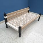 Furnshine - Todd Handwoven Charpai Bench with Backrest | Handmade Wooden Rope Bench for Indoor & Outdoor Use