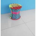 Furnshine - Handwoven Colorful Iron Base Woven Mudha Stool | Handmade Artisan Seating for Home Decor