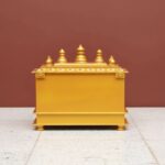 Furnshine - Yellow Handpainted Wooden Temple Mandir, 15x8x18 Inch Pooja Mandir with Drawer for Home and Office - Image 6