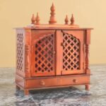 Furnshine - Solid Wood Wall Mounted Home Temple with Drawer | Wooden Pooja Mandir for Home