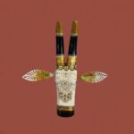 Furnshine - Handcrafted Wooden Painted Cow Face Wall Décor | Traditional Indian Folk Art Home Wall Hanging