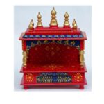Furnshine - Multicolor Wooden Pooja Mandir for Home with Drawer – 15x8x18 Inch Temple - Image 2
