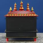 Furnshine - Rajasthani Handcrafted Wooden Temple Mandir with Drawer for Home & Office Pooja (15 x 8 x 18 inch, Multicolor) - Image 5