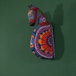 Furnshine - Hand-Painted Wooden Horse Face Wall Hanging for Vibrant Rajasthani Home Décor - Image 2